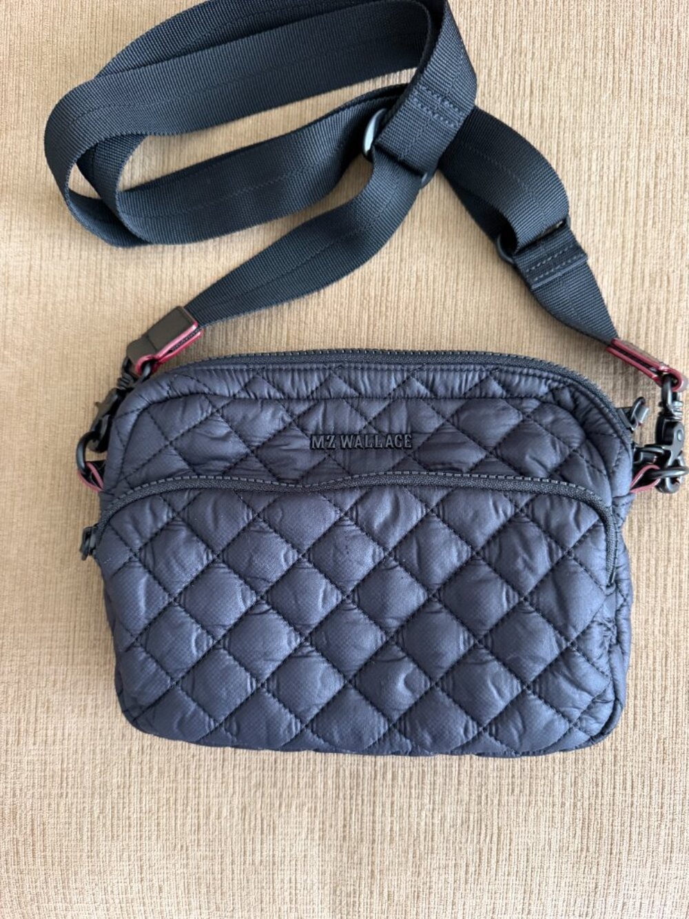 MZ Wallace Small Metro Quilted Black Nylon Camera Crossbody Bag - Picture 2 of 10